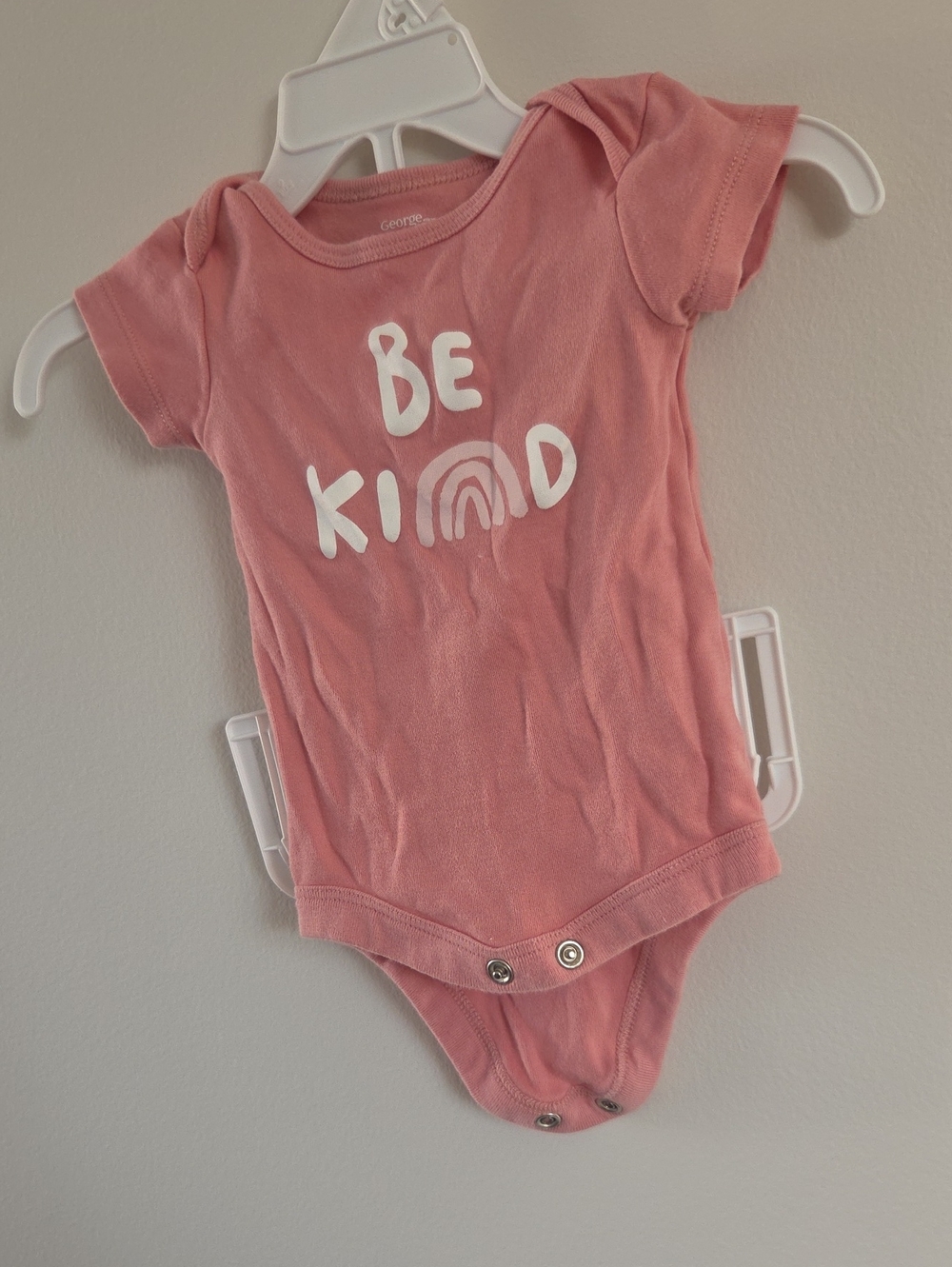 Kids Pink "Be Kind" One-Piece Bodysuit